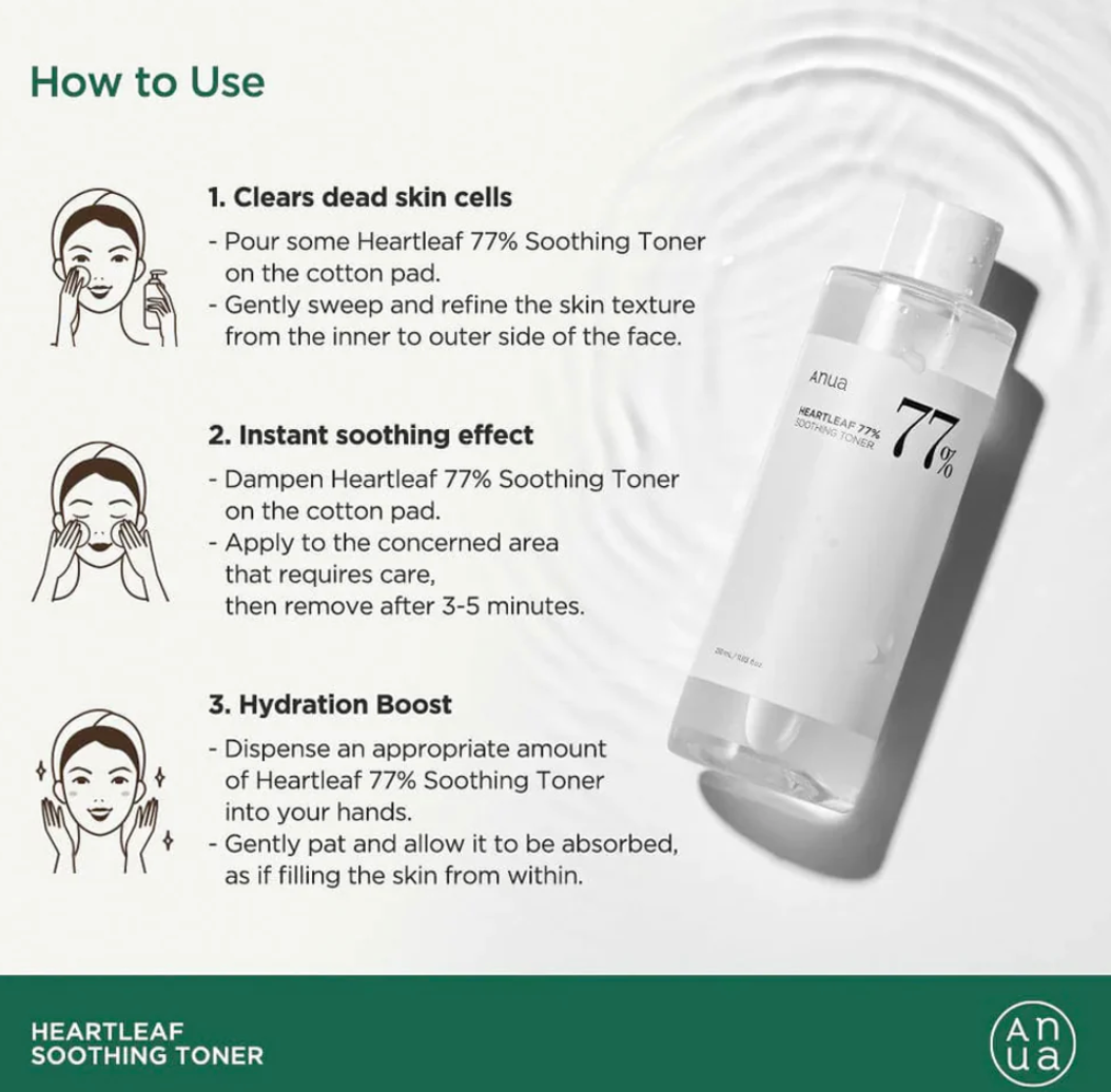 ANUA Heartleaf 77% Soothing Toner 250mL