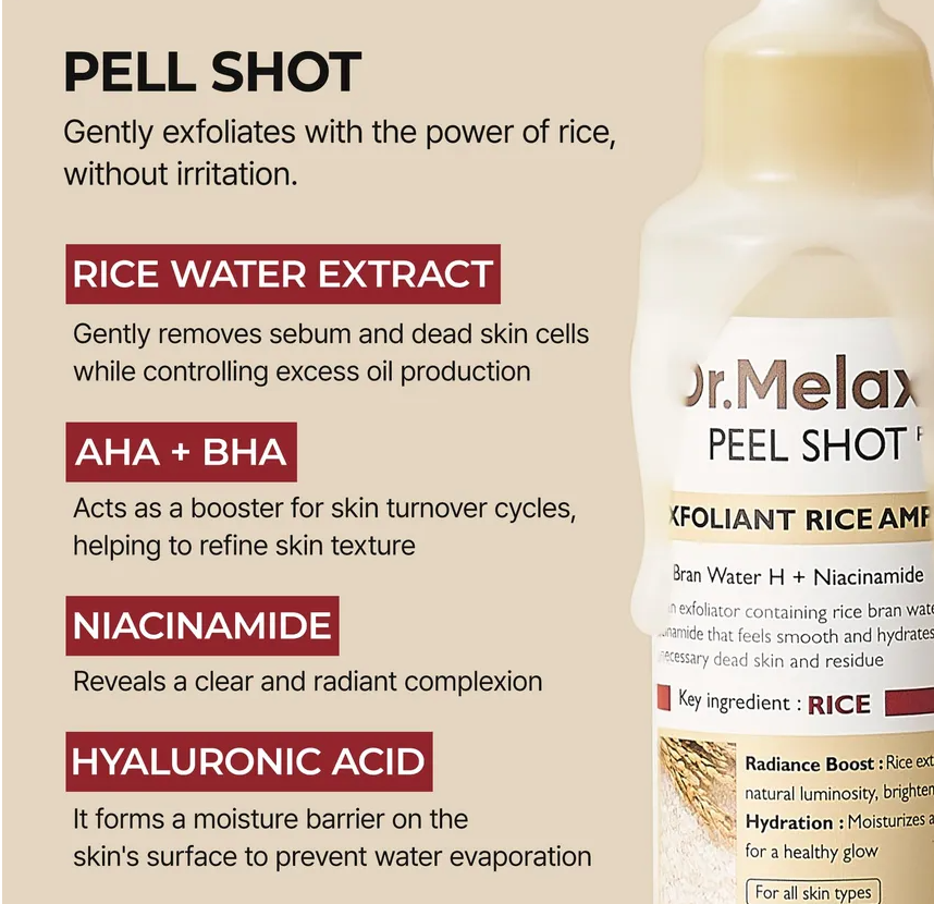 Dr Melaxin - Peel Shot - Exfoliating White Rice Ampoule 80ml