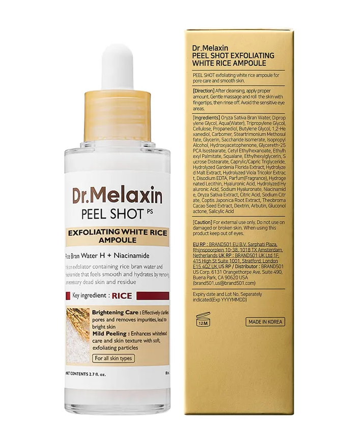 Dr Melaxin - Peel Shot - Exfoliating White Rice Ampoule 80ml