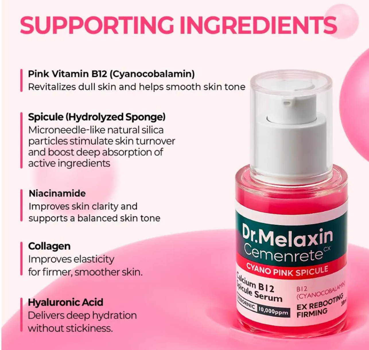 Dr Melaxin - Cemenrete Cayno Pink Spicule Serum 30ml