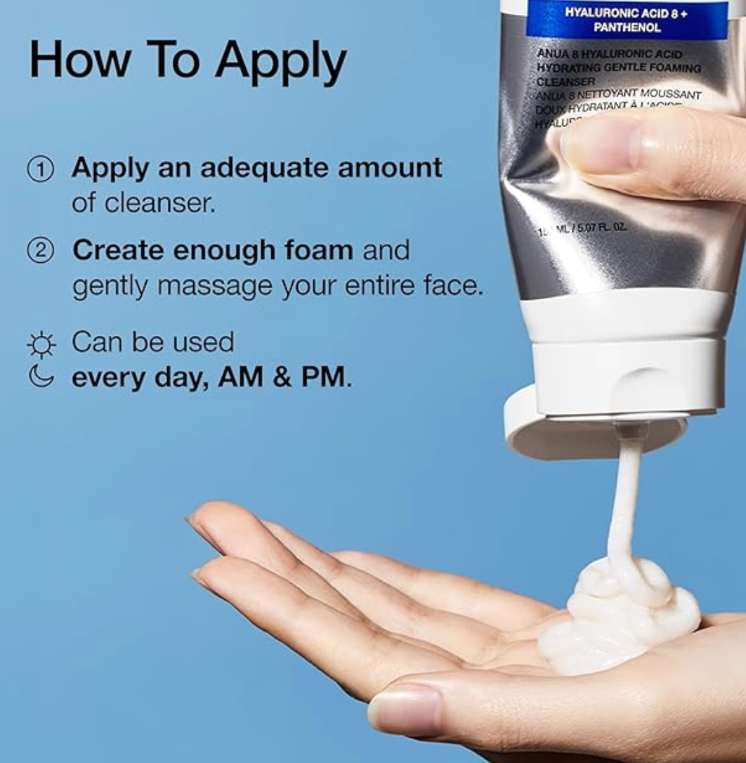 Anua - 8 Hyaluronic Acid Hydrating Gentle Foaming Cleanser 150ml