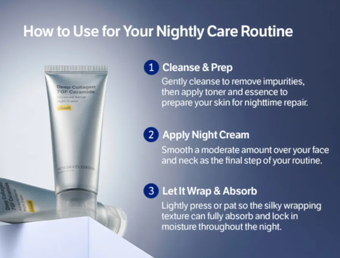 SUNGBOON EDITOR - Deep Collagen 7GF Ceramide Advanced Barrier Night Cream