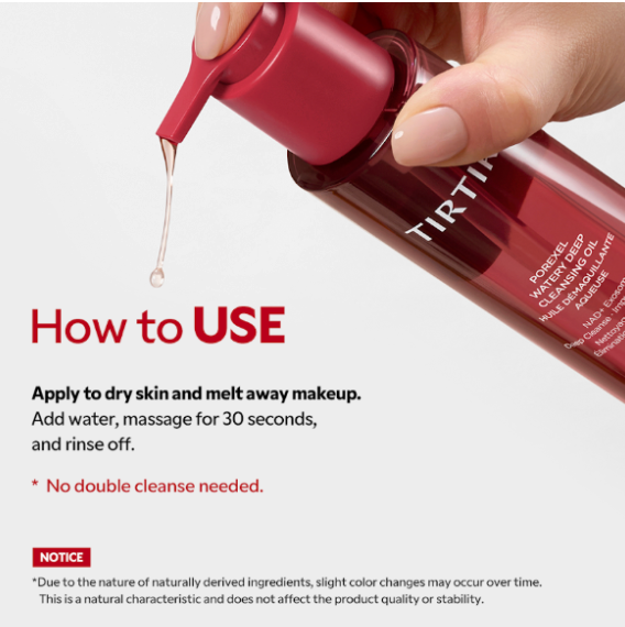 TirTir - Porexel Watery Deep Cleaning Oil 120ml