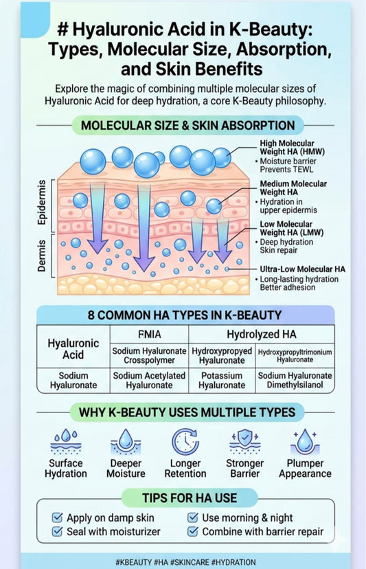 Hyaluronic Acid in Beauty: Types, Molecular Size, Absorption, and Skin Benefits