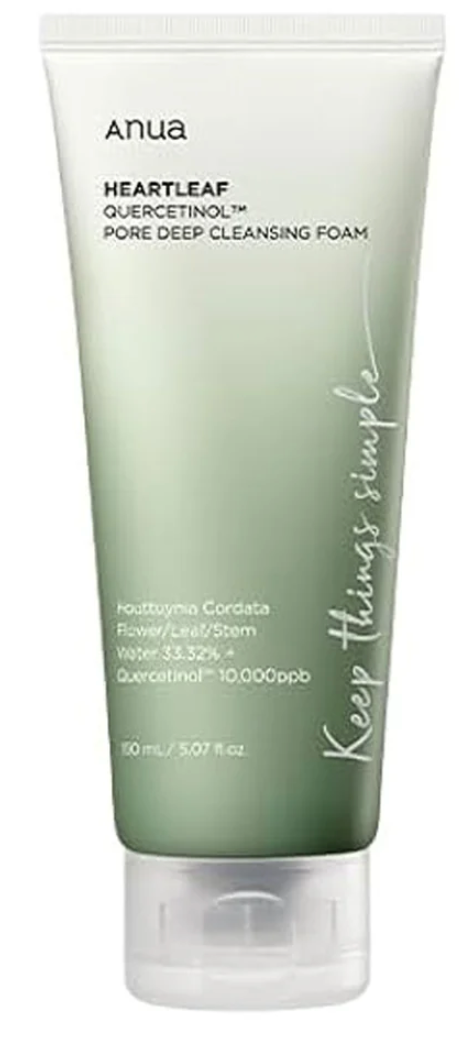ANUA HEARTLEAF + BHA QUERCETINOL PORE DEEP CLEANSING FOAM
