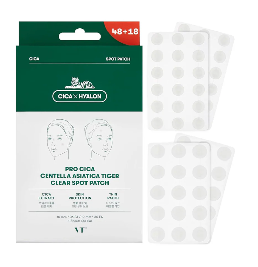 VT cosmetics - PRO CICA CENTELLA ASIATICA TIGER CLEAR SPOT PATCH (4 sheets)