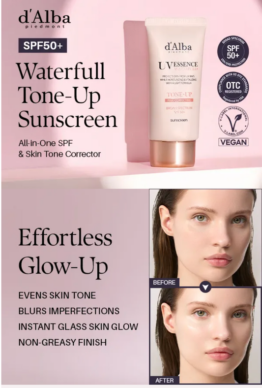 d'Alba - UV ESSENCE WATERFULL+ TONE-UP PINK CORRECTING 50ml