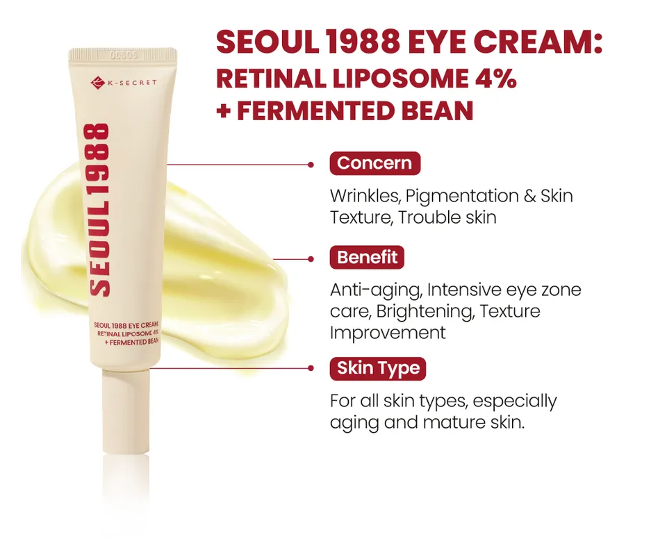 KSECRET - SEOUL 1998  EYE CREAM: RETINAL LIPOSOME 4% + FERMENTED BEAN