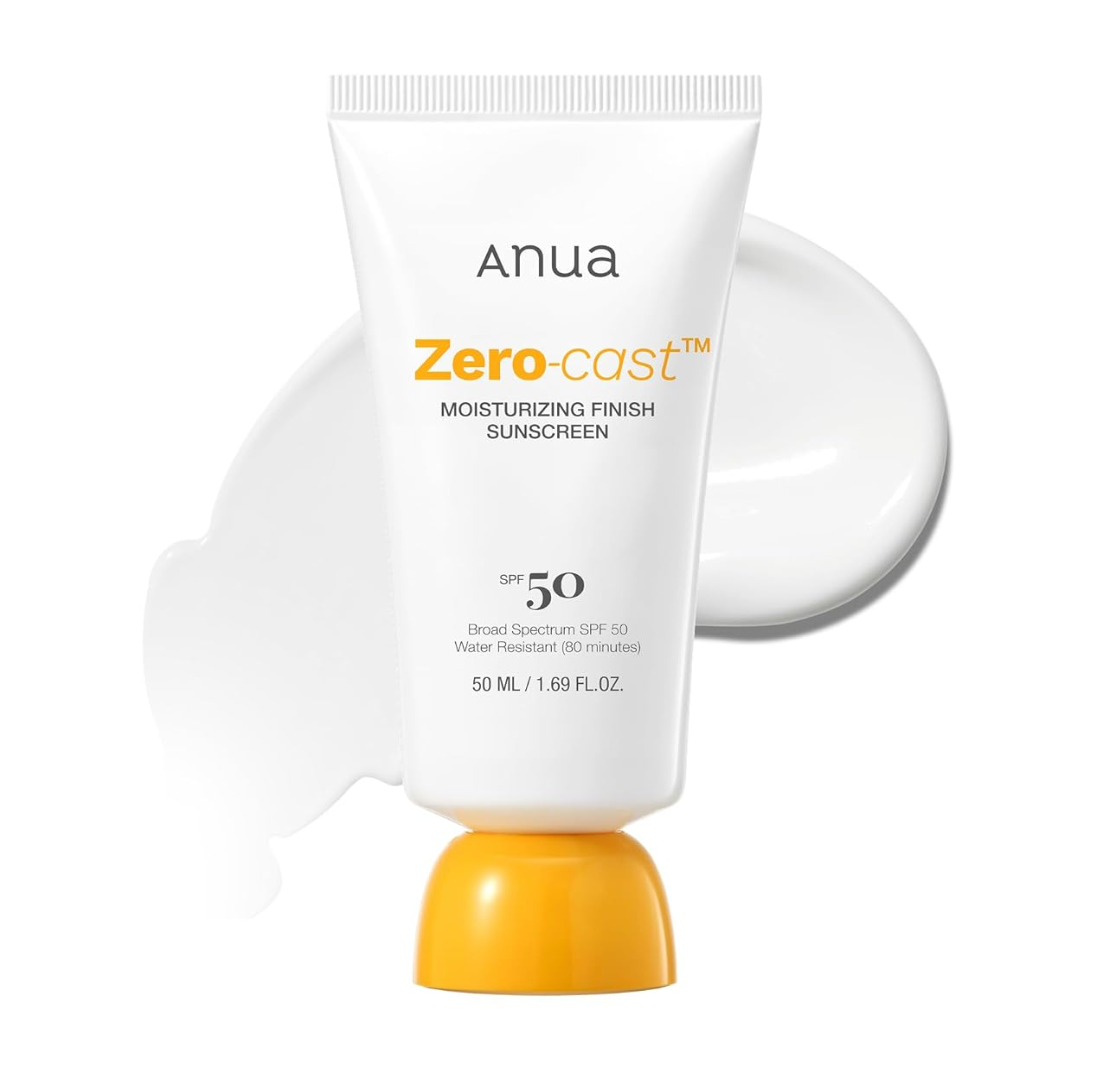 Anua - Zero-Cast Mosturising Finish Sunscreen SPF50+ PA++++ 50ml