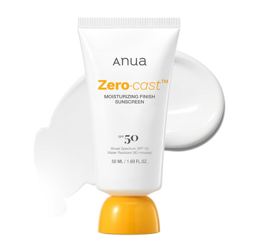 Anua - Zero-Cast Mosturising Finish Sunscreen SPF50+ PA++++ 50ml