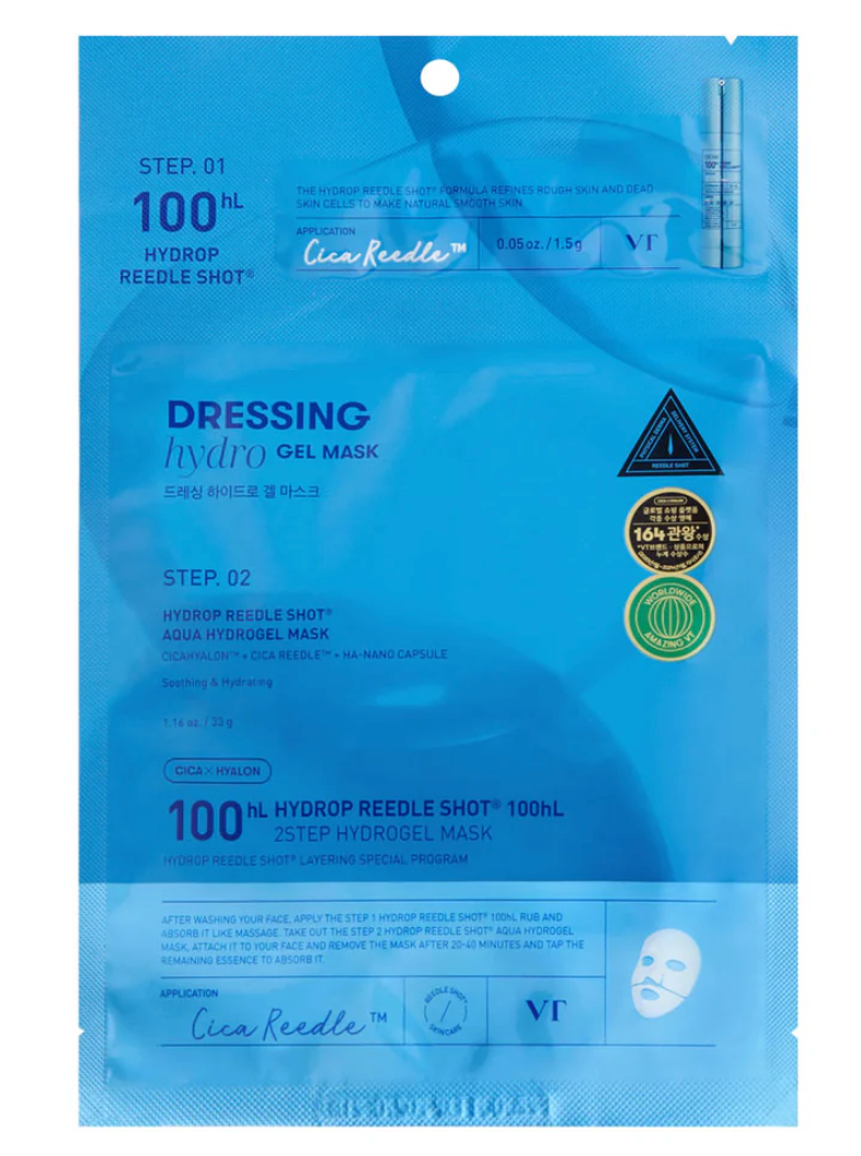 VT Cosmetics - Hydrop Reedle Shot 100ml 2 Step Hydrogel Mask 1ea