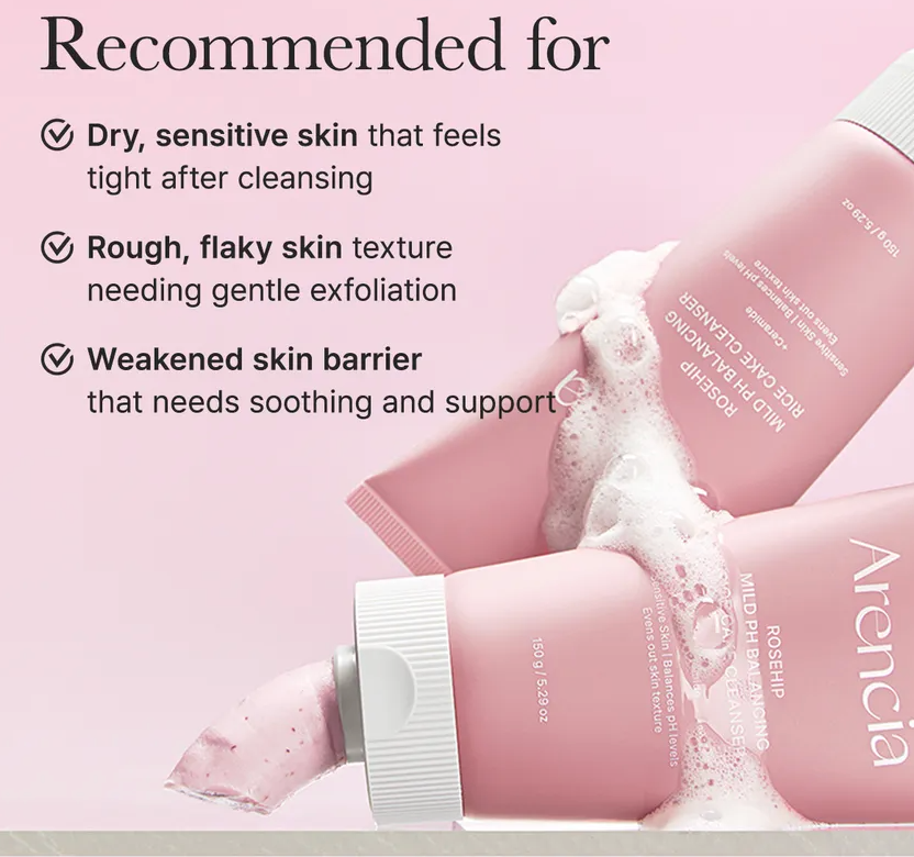 Arencia - Rosehip Mild PH balancing Rice Cake Cleanser 150g