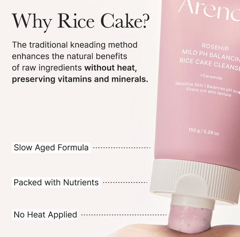 Arencia - Rosehip Mild PH balancing Rice Cake Cleanser 150g