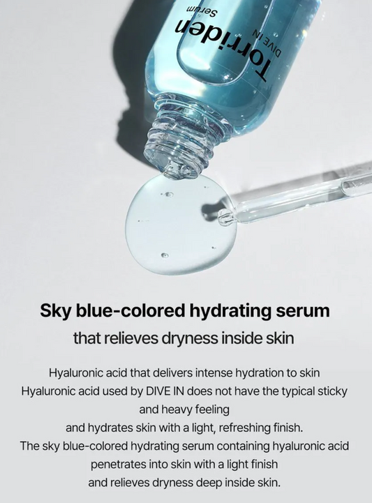 Torriden -  DIVE-IN Low Molecule Hyaluronic Acid Serum - opened box