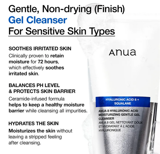 Anua - Hyaluronic Acid Moisturising Gentle Gel Cleanser 150ml