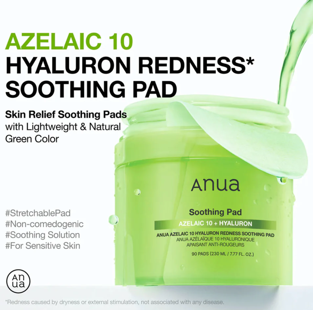 Anua -  Azelaic 10 +Hyaluron Soothing Pad 90 Pads