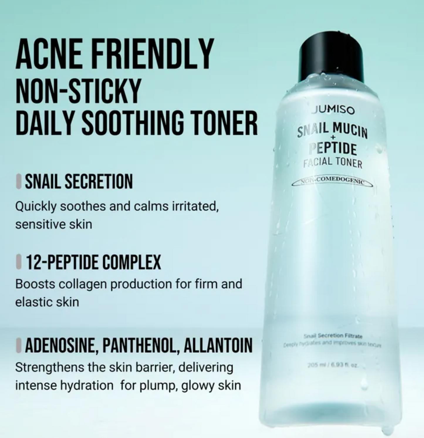 Jumiso - Snail Mucin + Peptide Facial Toner 205ml