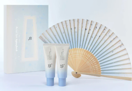 Beauty of Joseon - Relief Aqua Fresh Rice + B5 Sunscreen Set (50ml+50ml+Fan)