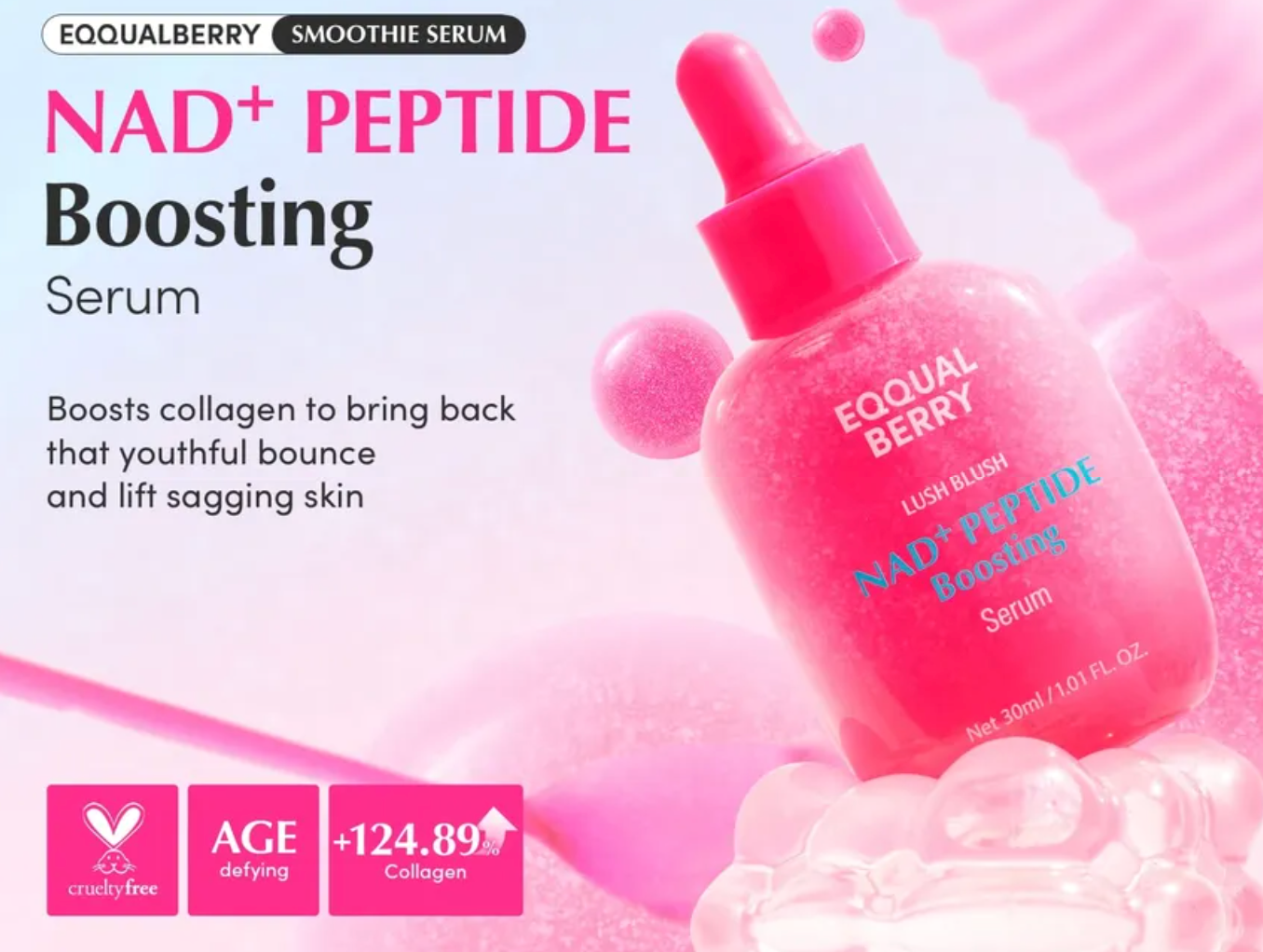 EQQUALBERRY - NAD+ Peptide Boosting Serum