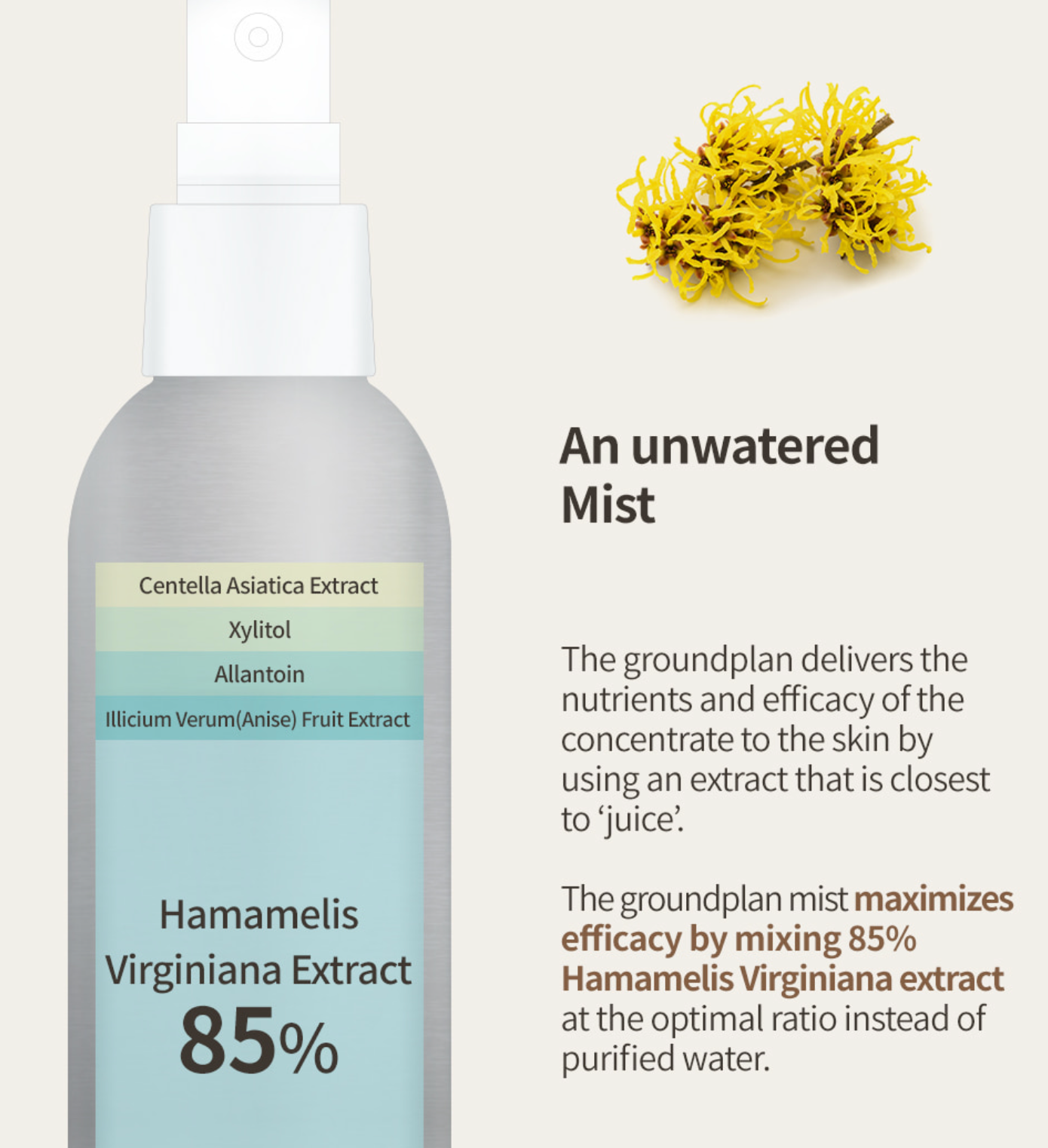 groundplan - Moisture Soothing Mist 100ml (Daily)