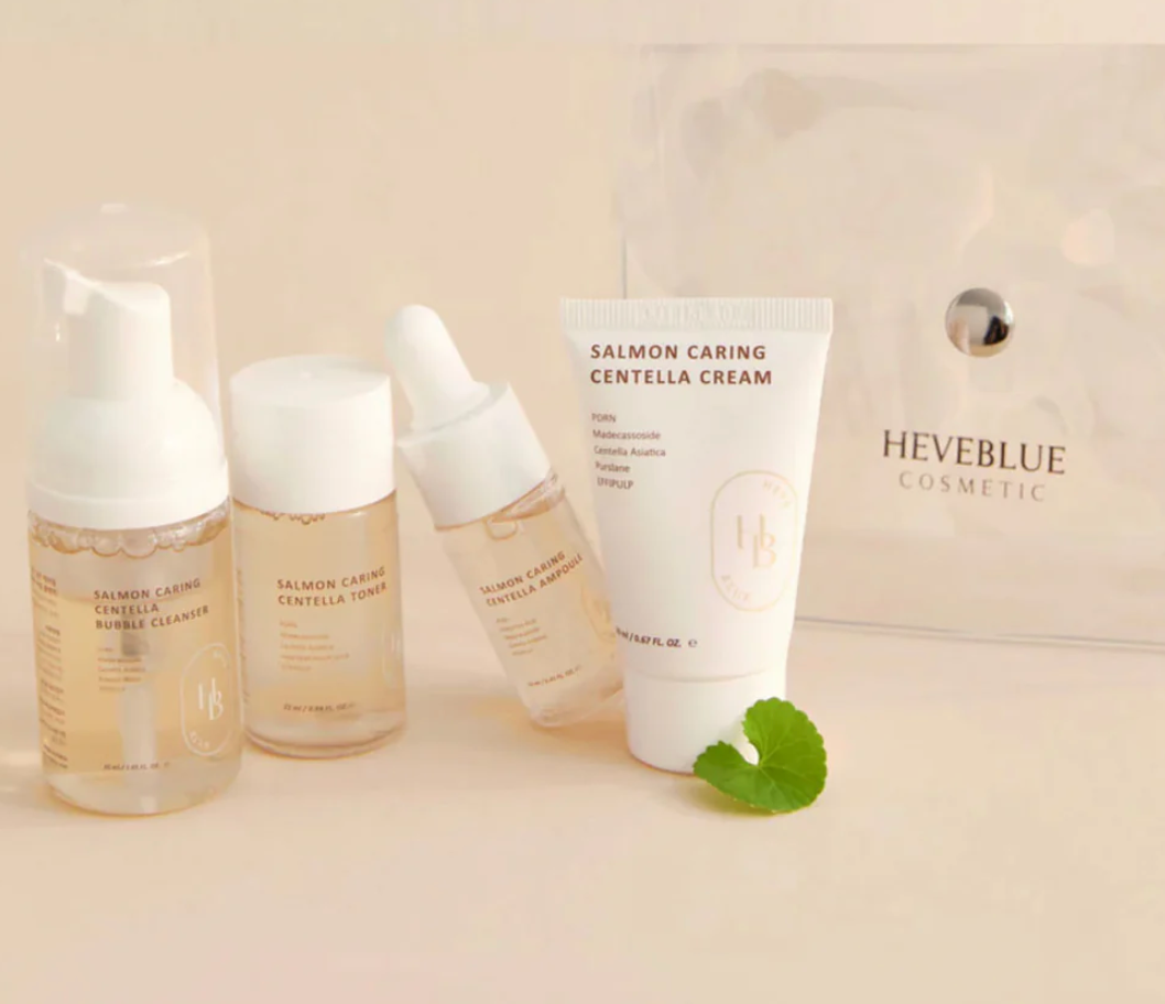 Heveblue - Salmon Caring Centella Special Travel Kit Bag