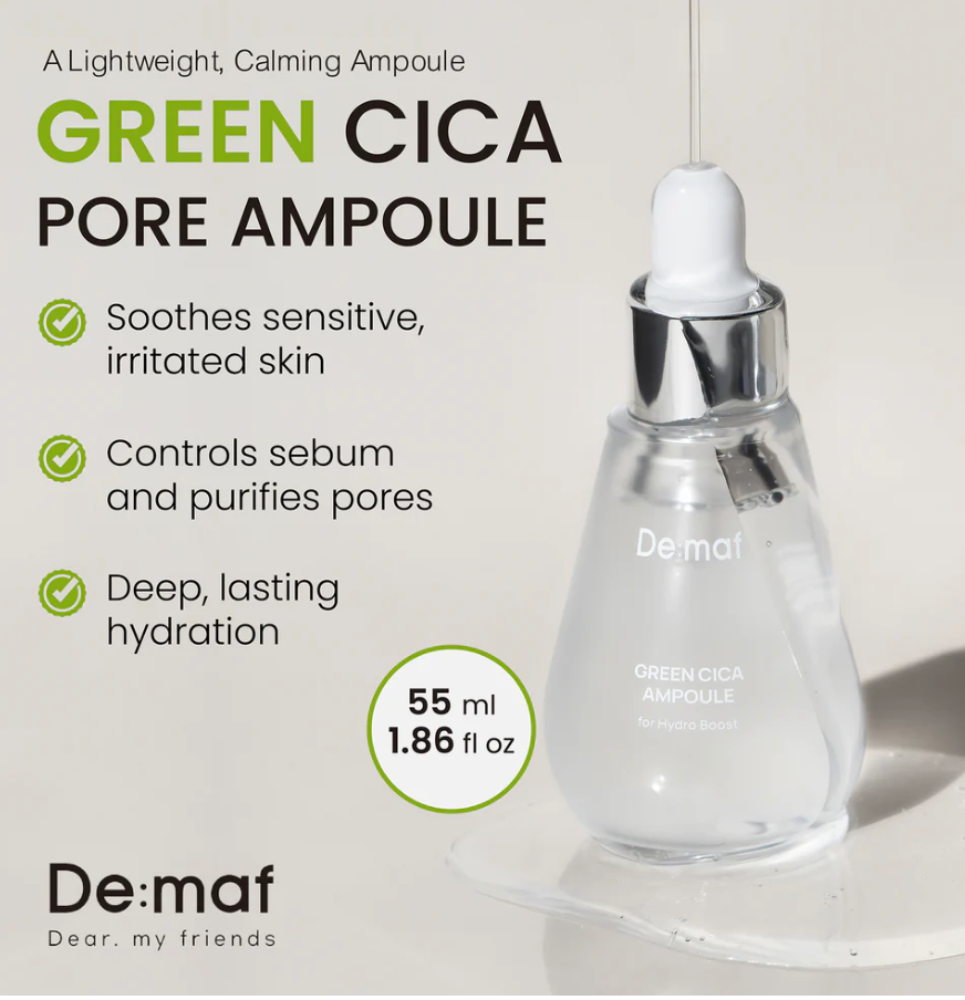 De:maf - Green Cica Pore Ampoule (55ml)