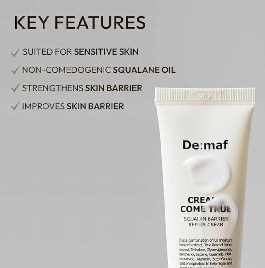 De:maf - Creams Come True Squalane Barrier Repair Cream (50ml)
