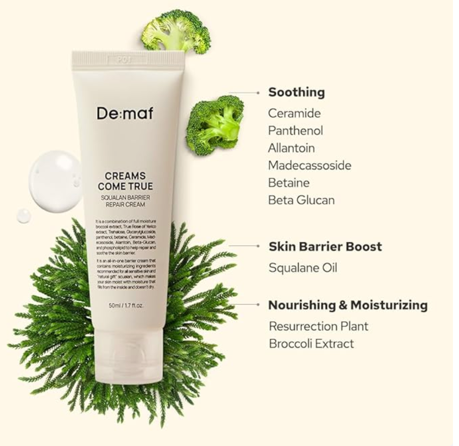 De:maf - Creams Come True Squalane Barrier Repair Cream (50ml)