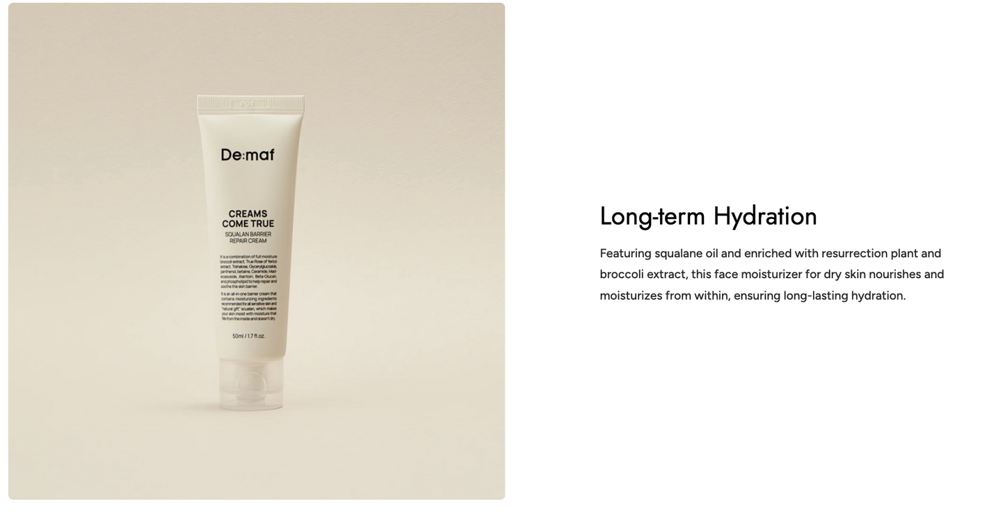 De:maf - Creams Come True Squalane Barrier Repair Cream (50ml)