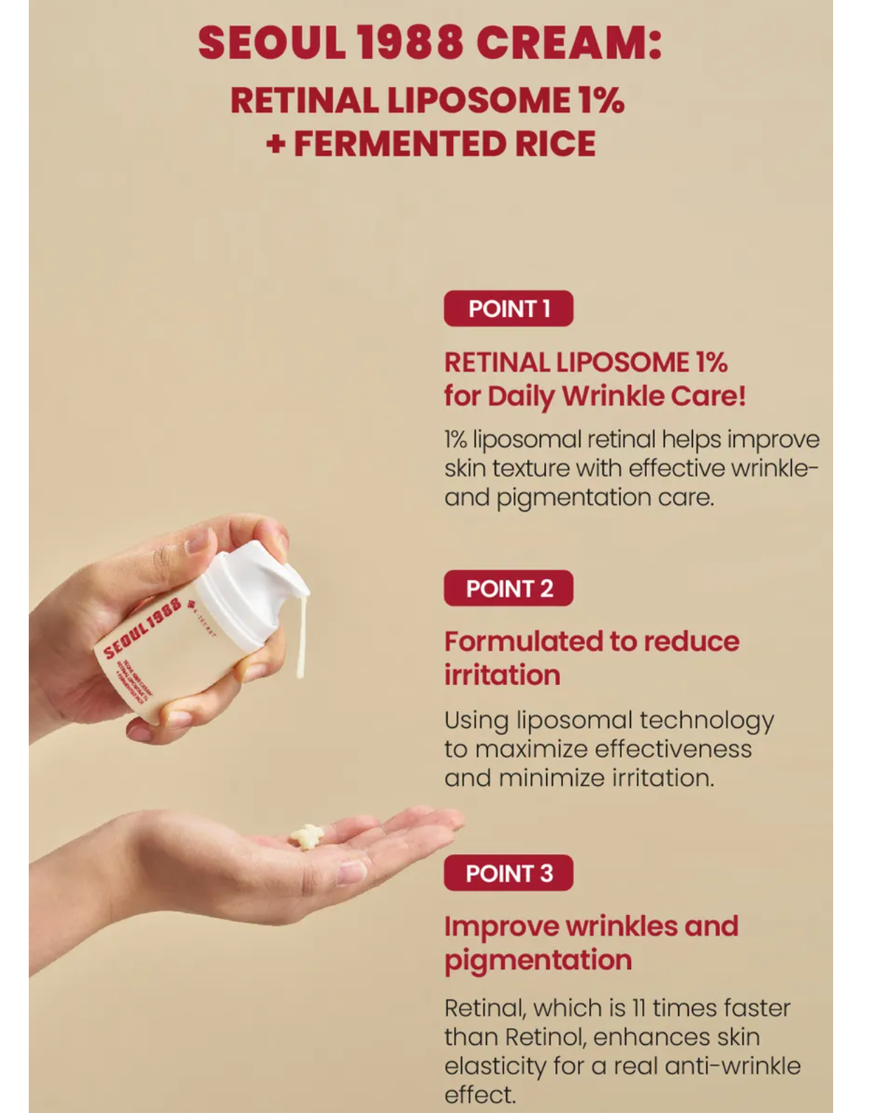 [KSECRET] Retinal Liposome 1% + Fermented Rice Cream