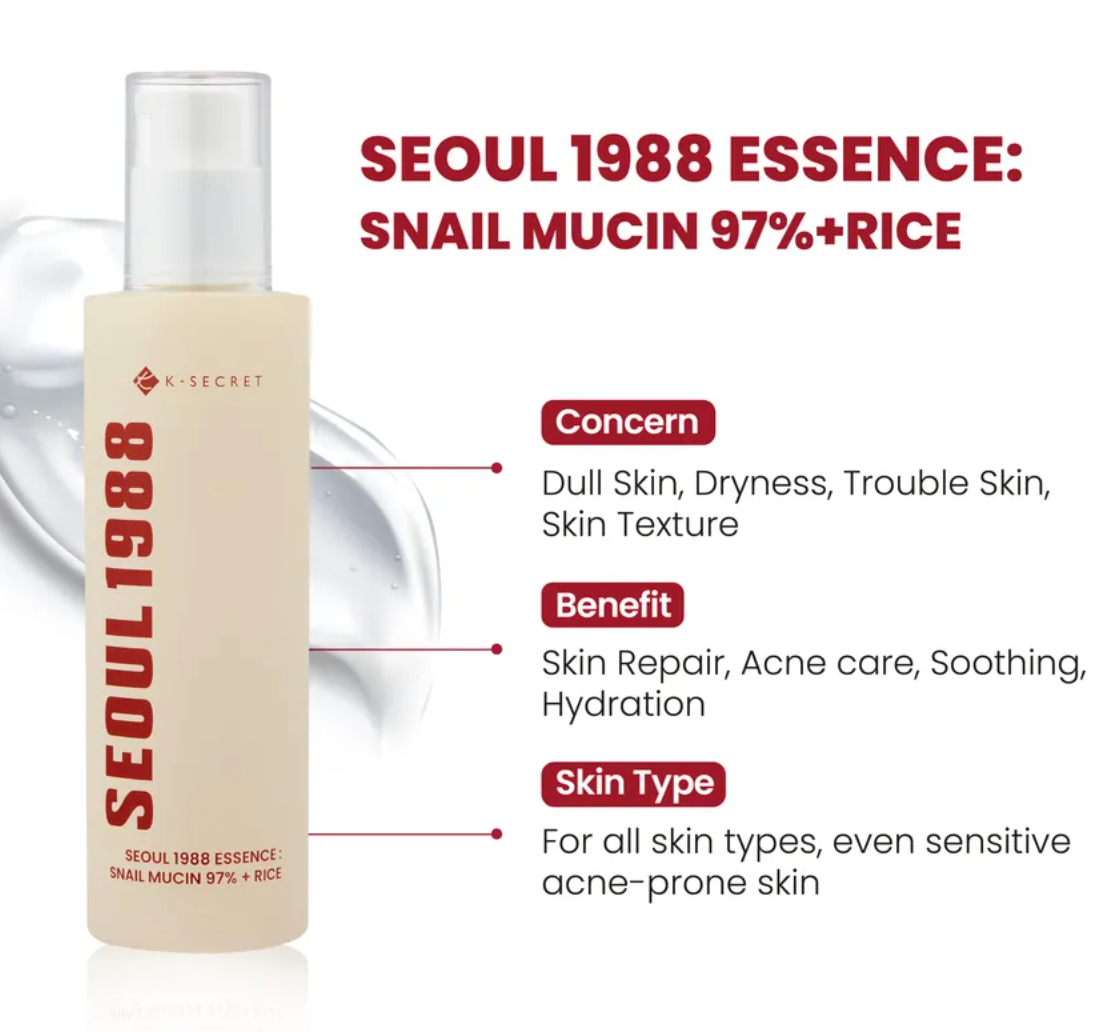 [KSECRET]  Snail Mucin 97% + Rice Essence 100ml