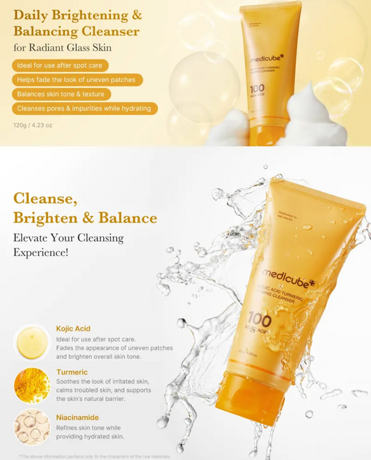 [Medicube] KOJIC ACID TURMERIC TONING CLEANSER 120g
