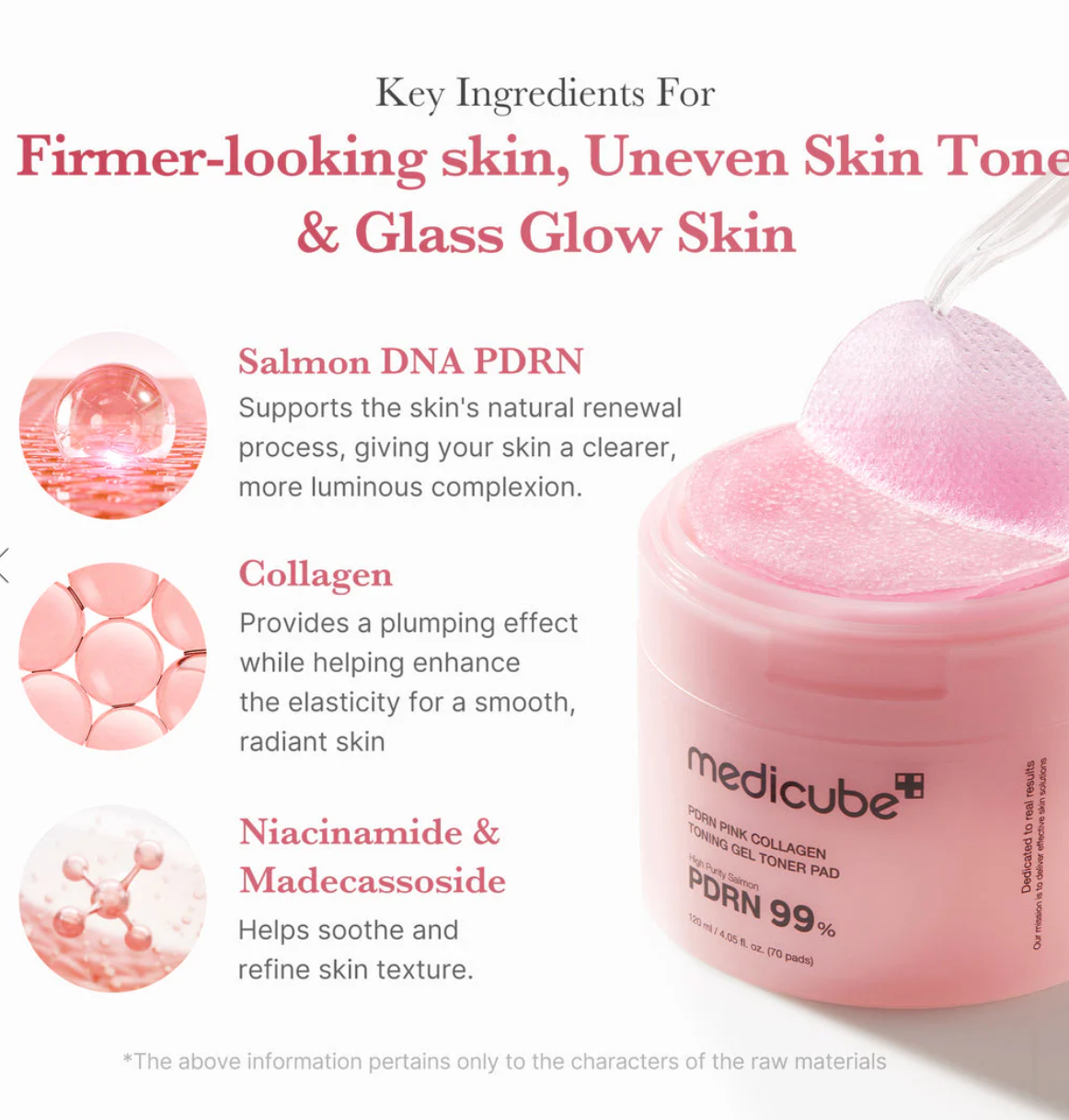 [Medicube] PDRN PINK COLLAGEN TONING GEL TONER PAD 70ea