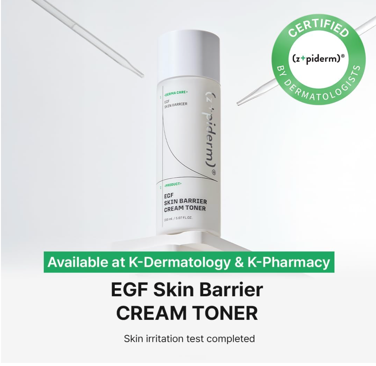 Z+piderm - EGF Skin Barrier Cream Toner