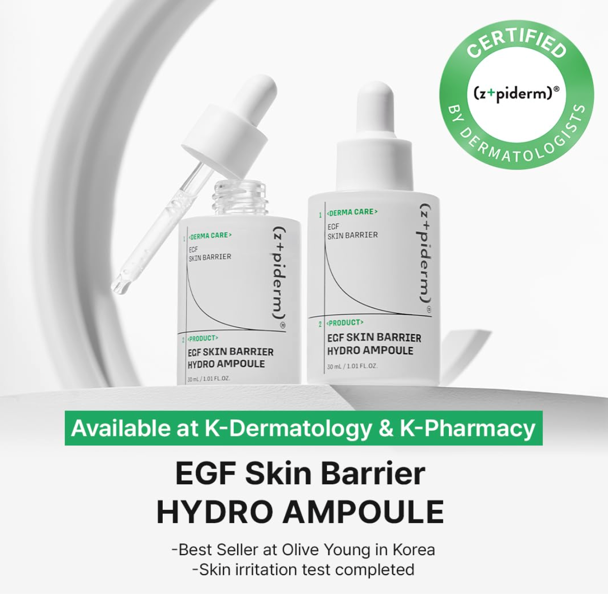 Z+piderm - EGF Skin Barrier Hydro Ampoule 30ml