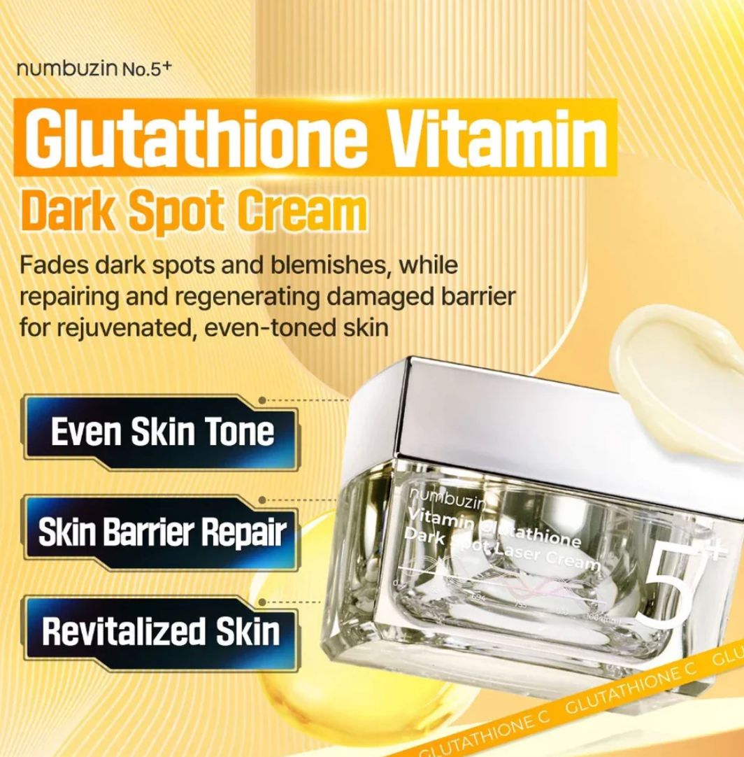 Numbuzin - Vitamin Glutathione Dark Spot Laser Cream 5+