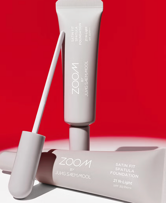 DAISO ZOOM BY JUNG SAEM MOOL Satin Fit Spatula Foundation 25ml (balanced between glow and matte)