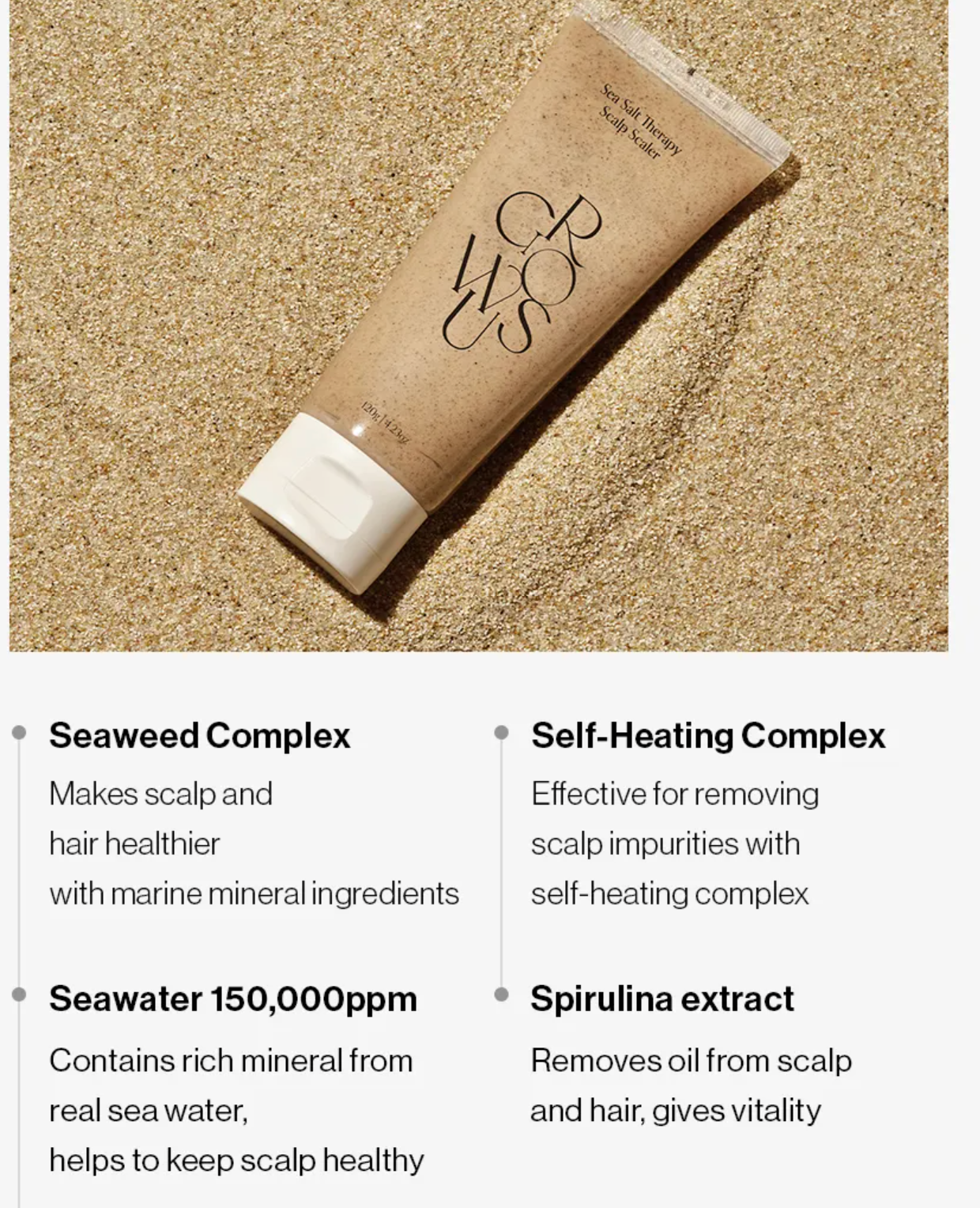 GROWUS - Sea Salt Therapy Scalp Scaler