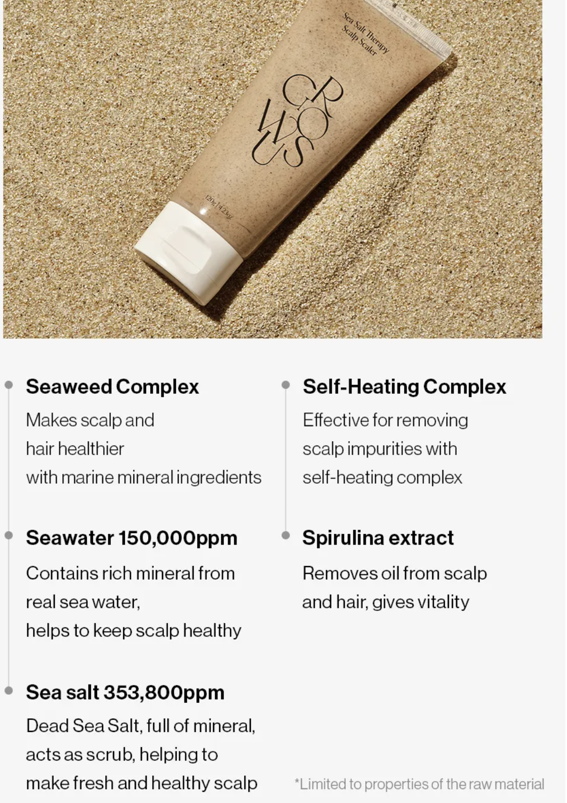 GROWUS - Sea Salt Therapy Scalp Scaler