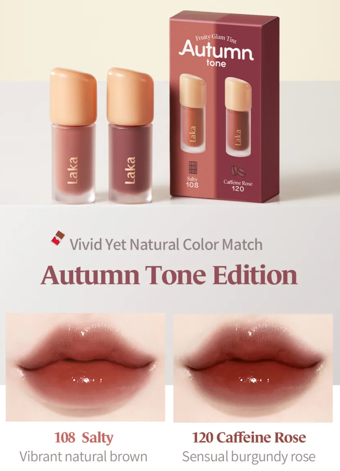 Laka - Fruity Glam Tint  Mini Duo set