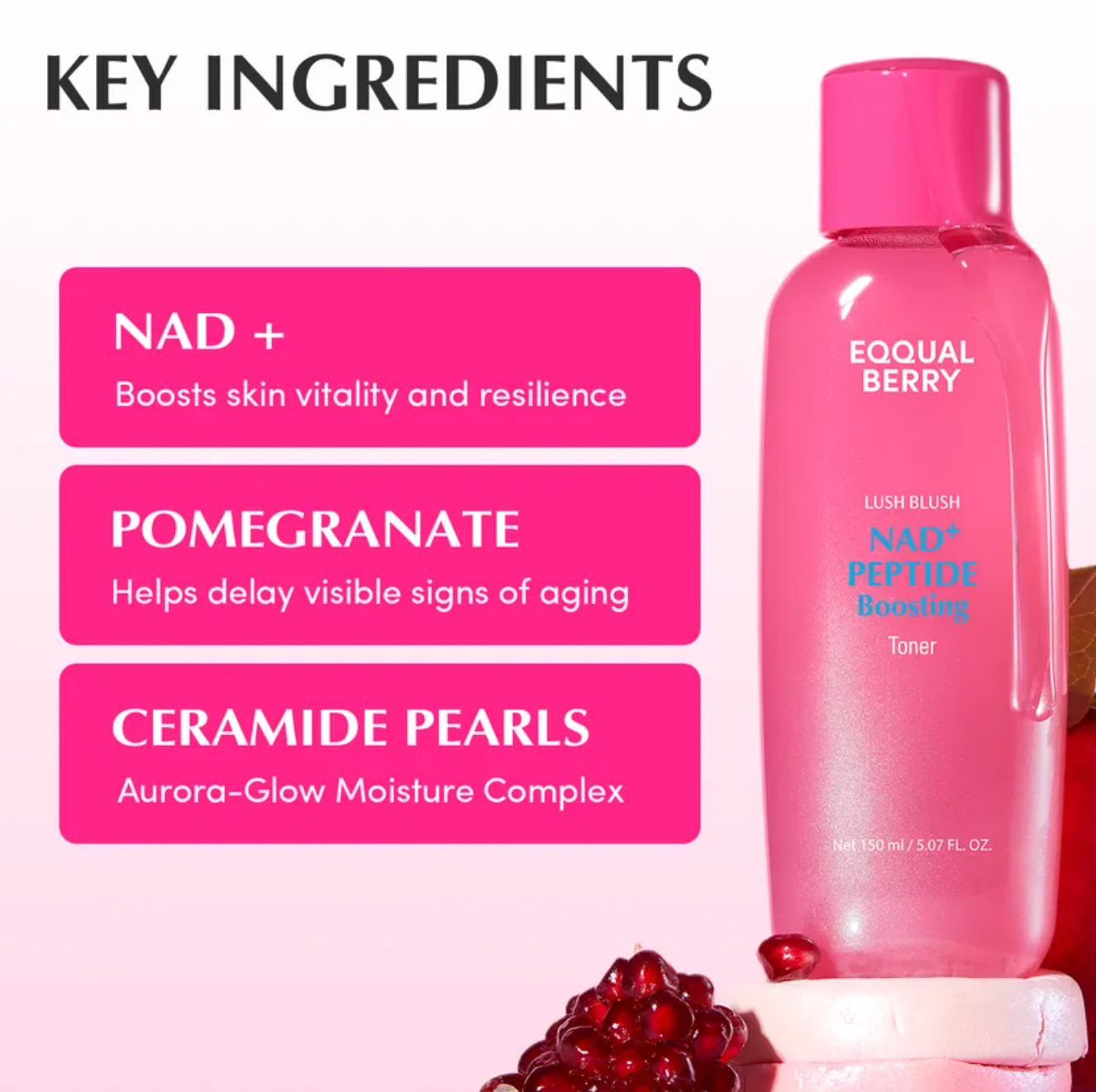 EQQUALBERRY - NAD+ Peptide Boosting Toner