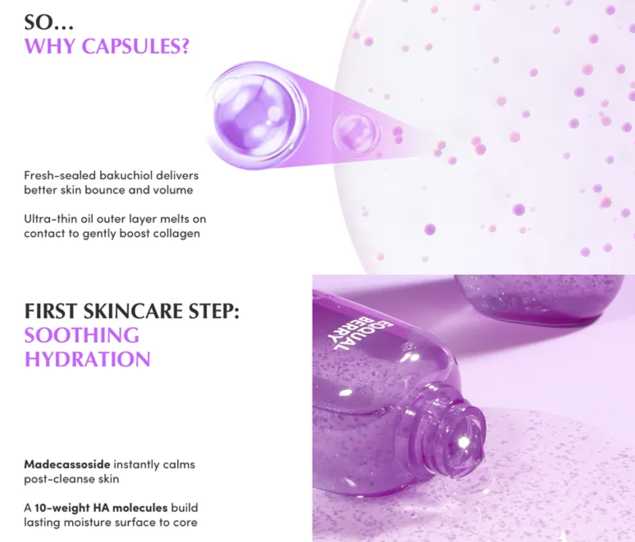 EQQUALBERRY - Bakuchiol Plumping Capsule Toner
