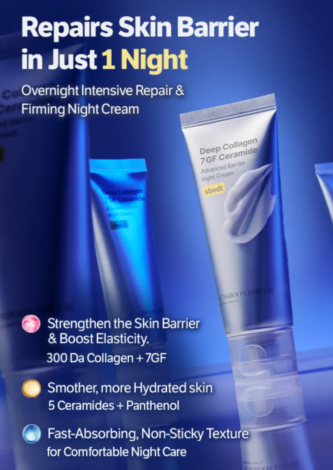 SUNGBOON EDITOR - Deep Collagen 7GF Ceramide Advanced Barrier Night Cream