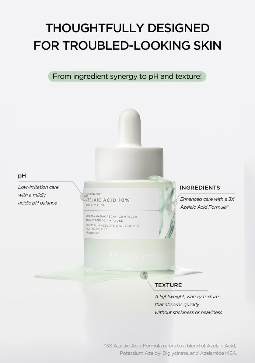 skin1004 - Madagascar Centella Azelaic Acid 10 Ampoule 9ml, 30ml
