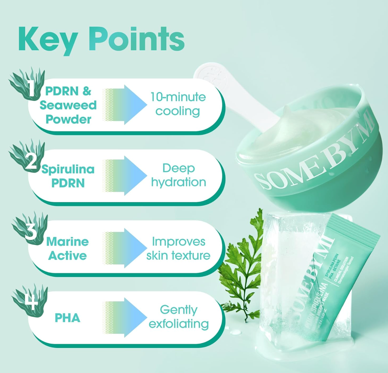 SOME BY MI - PDRN Spirulina Soothing Sherbet Mask 1g x 10 pcs