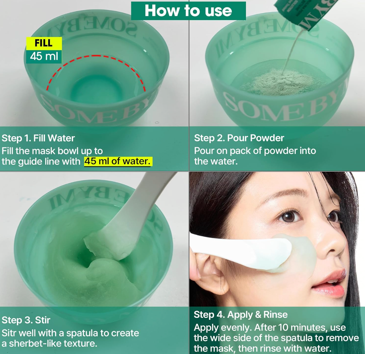 SOME BY MI - PDRN Spirulina Soothing Sherbet Mask 1g x 10 pcs