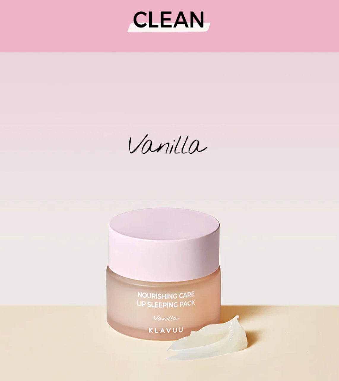 Klavuu - nourishing care lip sleeping pack - vanilla
