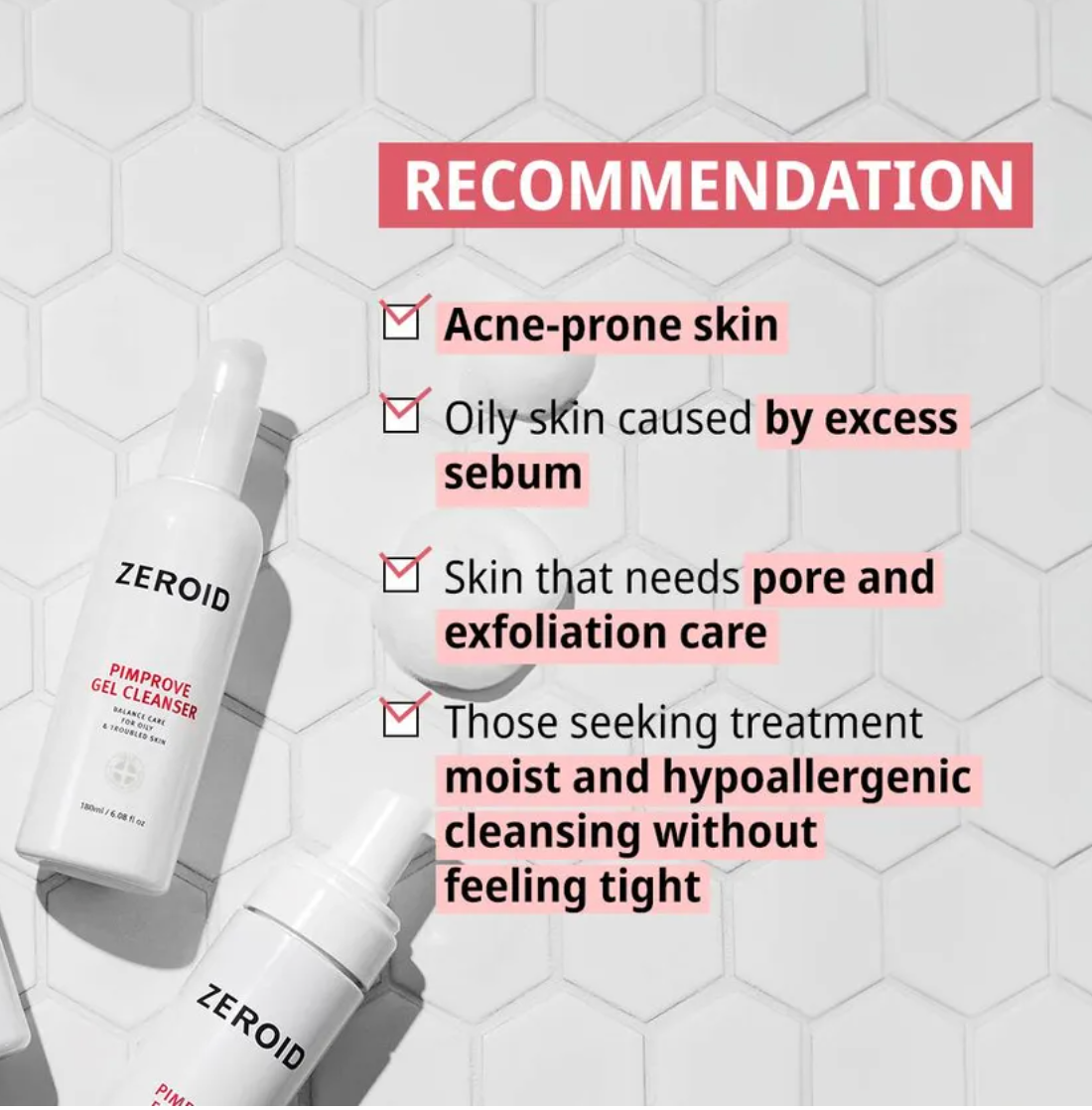 Zeroid - Pimprove Gel Cleanser 180ml