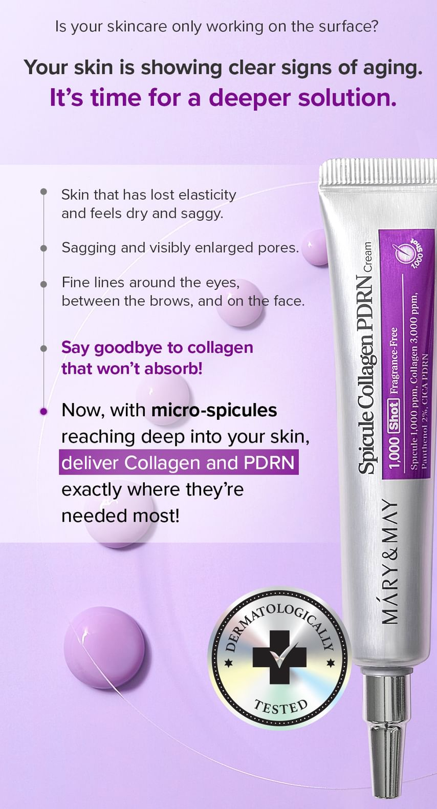 Mary&May - Spicule Collagen PDRN Cream 15g