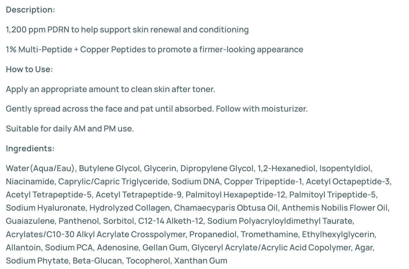Dr.Reju-All Advanced PDRN Copper Peptide Serum (GHK-Cu with PDRN Serum)